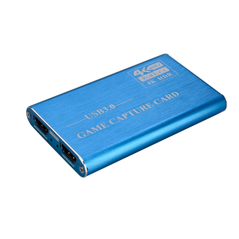 

4K HDMI to USB 3.0 1080P Video Capture Card for OBS Game Live Streaming Plug and Play Without Driver Software(Blue)