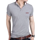 Повседневная летняя футболка с коротким рукавом и отложным воротником, деловая формальная футболка, приталенная мужская одежда размера плюс, дешевая мужская одежда