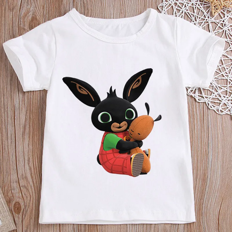 

Bing Child T-shirt Cute Clothes For Girls Bing Boy Costume Children's Clothing Kids/baby Garment 3 Color Tee Tops 4T-14T 2021