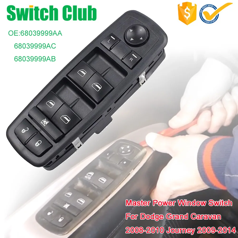 

Master Power Window Switch For Dodge Grand Caravan 2008-2010 Journey 2009-2014 68039999AA Main Power Window Control Switch