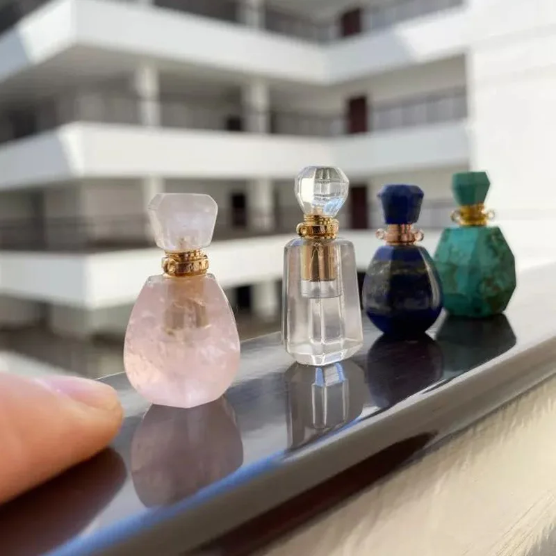 Натуральный камень флакон духов ожерелье кулон эфирные масла подвеска диффузор
