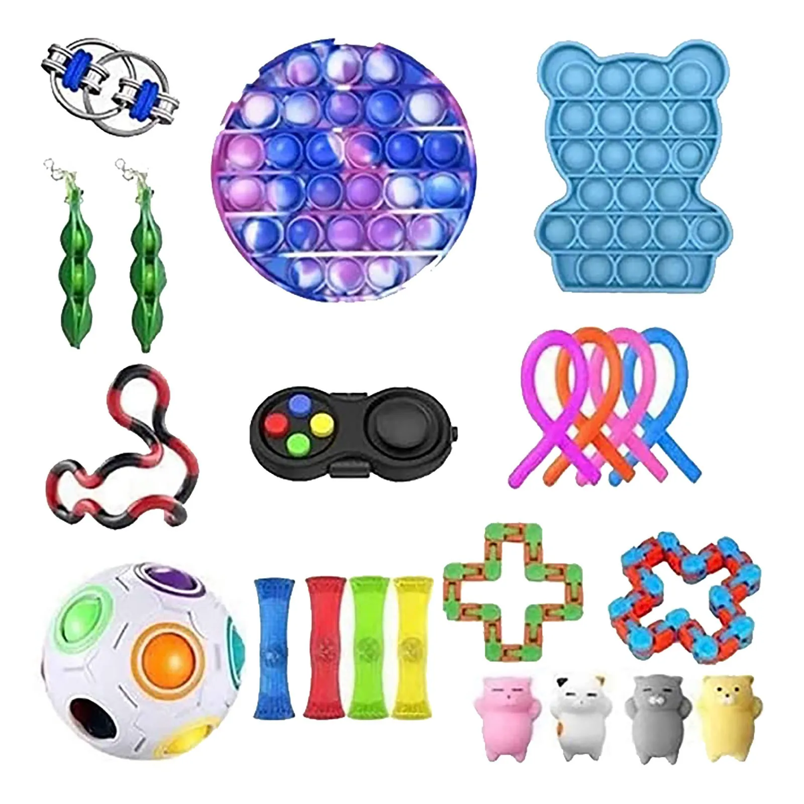 

21/30Pcs Fidget Toy Set Cheap Sensory Fidget Toys Pack for Kids or Adults Decompression Toy fidjets toys pack антистресс Hot