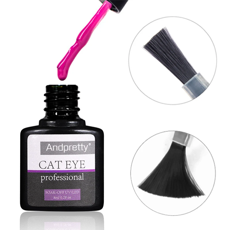 Клей для лака ногтей 3D кошачий глаз УФ-Гель-лак блеск яркий Полупостоянный