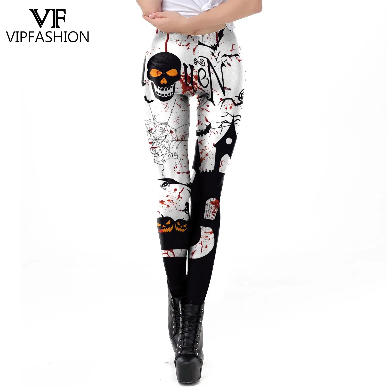 VIP FASHION Creativity Halloween Skull Print Leggings Pants Sexy Sports Fitness Casual Legging Femme Women Clothing 3 VIP FASHION Creativity Halloween Skull Print Leggings Pants Sexy Sports Fitness Casual Legging Femme Women Clothing 3