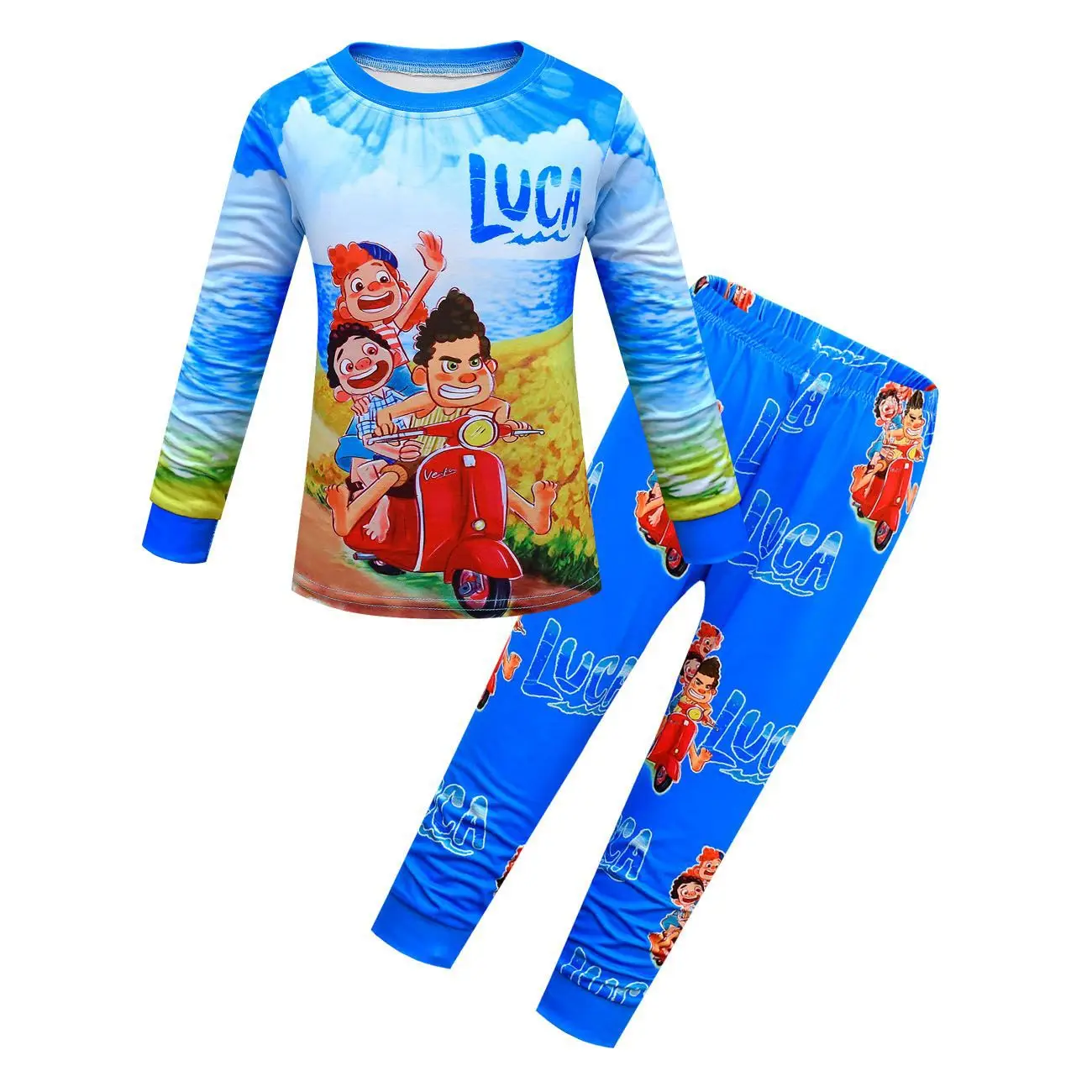 

Luca Autumn Clothes Kids Pajamas Set Girls Boys Cartoon Long Sleeve T-Shirt Tops and Pants Children Sleepwear Casual Outfits