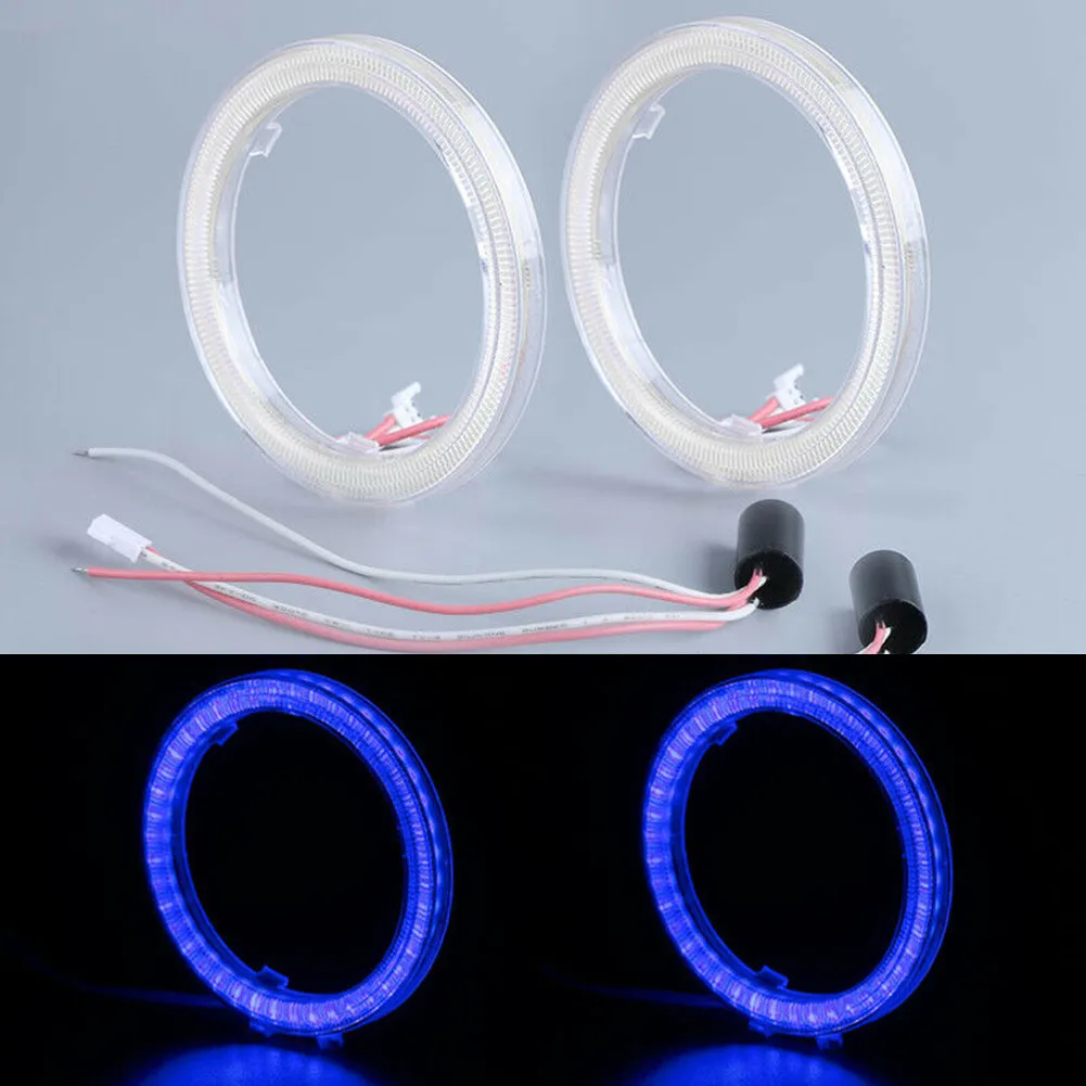 

2pcs 70MM Blue COB Angel Eyes Car LED Light Ring Halo DRL Headlight Lamp Retrofit COB Angel Eyes Halo Rings Lamp
