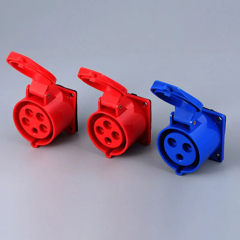 Промышленная вилка и розетка 5-контактный 3-жильный Электрический разъем 3P/4P/5P 16a