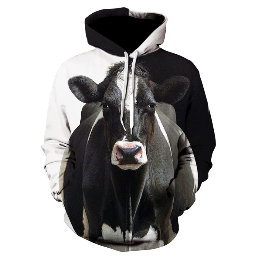 Модный свитшот для мужчин и женщин толстовки с 3d принтом белой лошади уличная