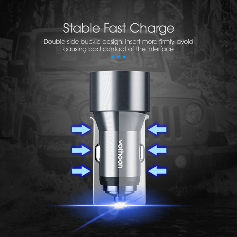 

Vothoon LED Display Dual USB Car Charger 3.1A Fast Car Charging Adapter For iPhone Samsung USB Car Charger Mobile Phone Charger
