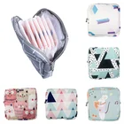 Портативная сумка для гигиенических прокладок, женские маленькие косметички, сумка для хранения гигиенических салфеток для путешествий, уличный кошелек на молнии для монет и денег