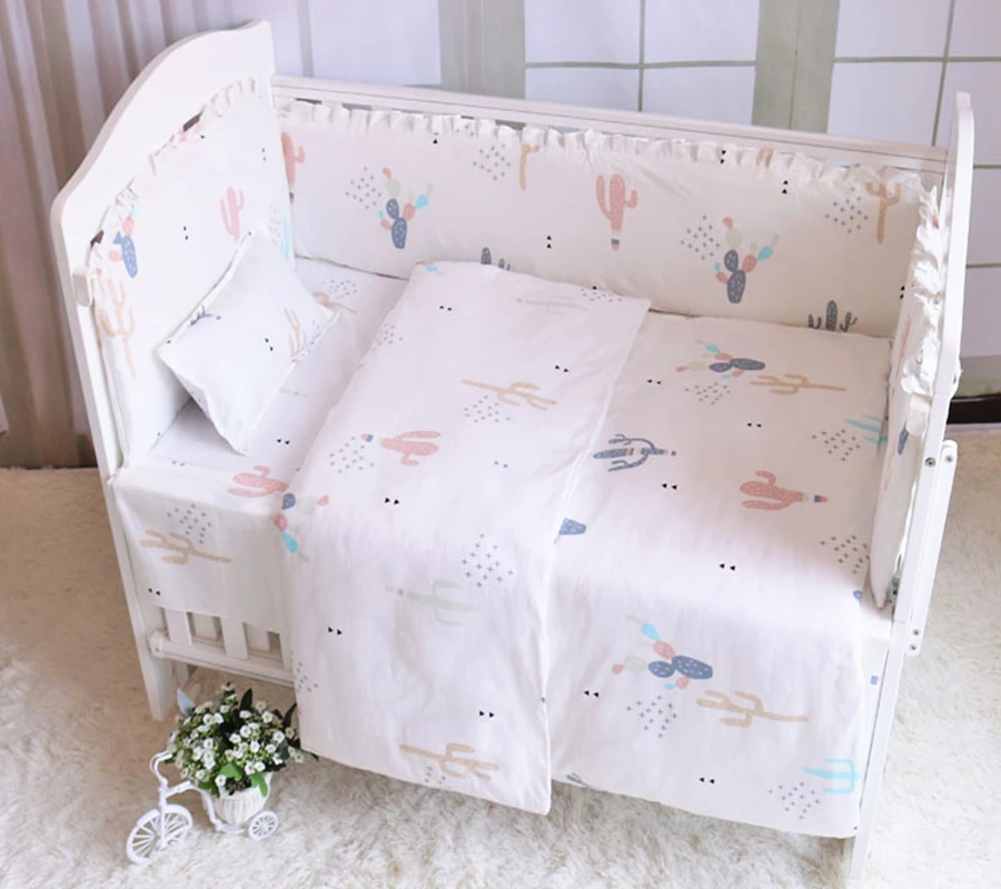 Детский комплект постельного белья из хлопка с принтом Колыбель для