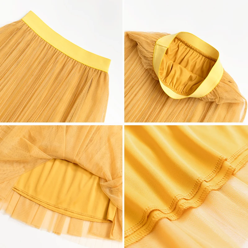 10 цветов Тюлевая юбка для женщин 2020 летнее платье А образного силуэта средней