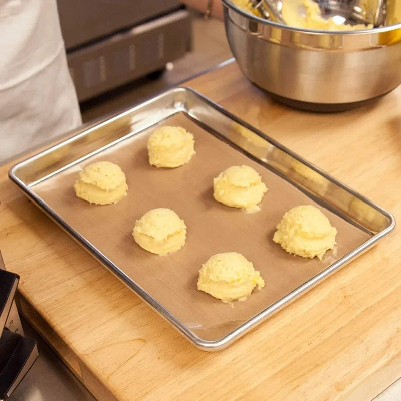 Baking Sheet Pans for Toaster Oven Small Stainless Steel Cookie Sheets Metal Bakeware Pan Sturdy & Heavy Rectangle Tray 3 Pi |