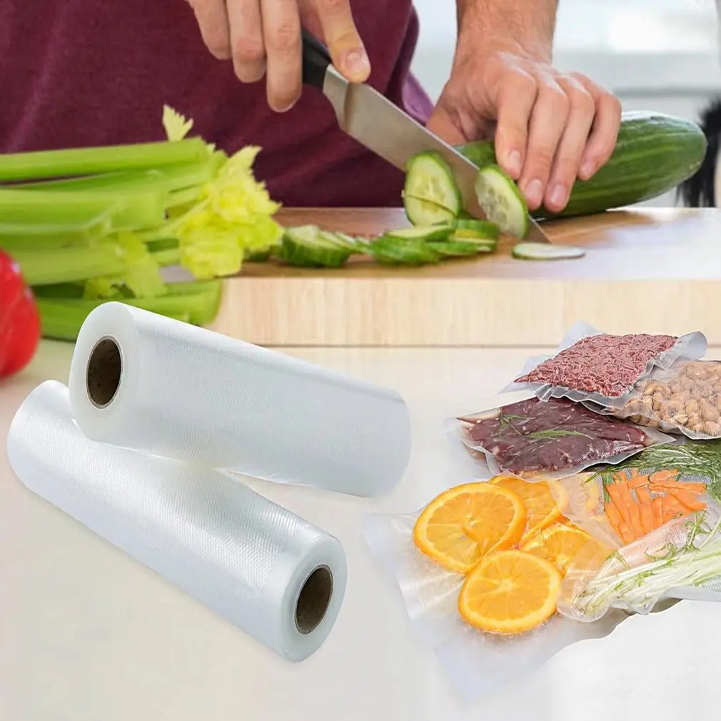 

1Roll Food Sealer Bags 12/17/20/22/25 x 500cm Food Packaging Vacuum Bags for Kitchen Storage Food Fresh Long Keeping Bag