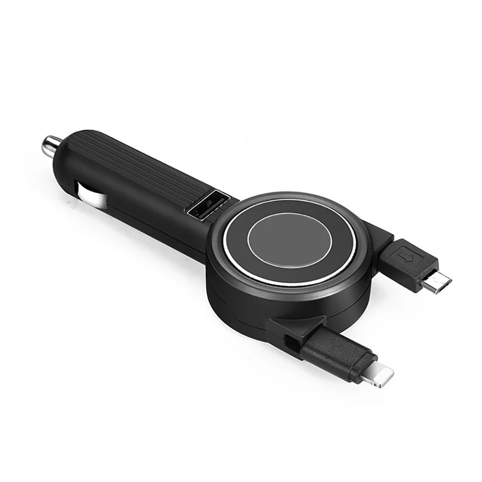 AOSHIKE QC2.0 автомобильное зарядное устройство адаптер прикуривателя для iPhone XS XR samsung Xiaomi HUAWEI с Micro USB/type C/портами освещения