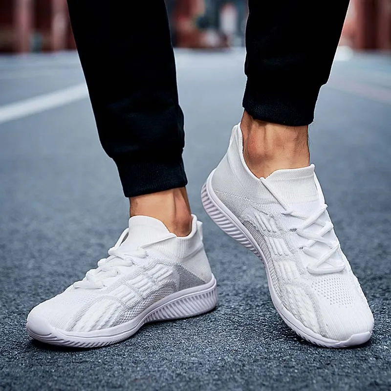 Мужские Прогулочные кроссовки уличные слипоны спортивная обувь сетчатая