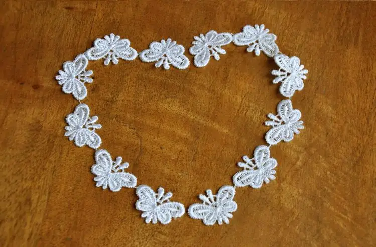 20 шт. 3*2 см растворимый маленький белый бант кружевные аппликации сделай сам