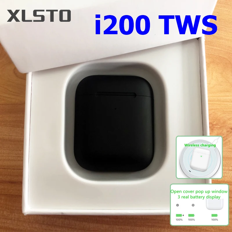 Беспроводные наушники i200 TWS 1:1 PK W1 Mini Pop up Bluetooth 5 0 беспроводные для зарядки Бас