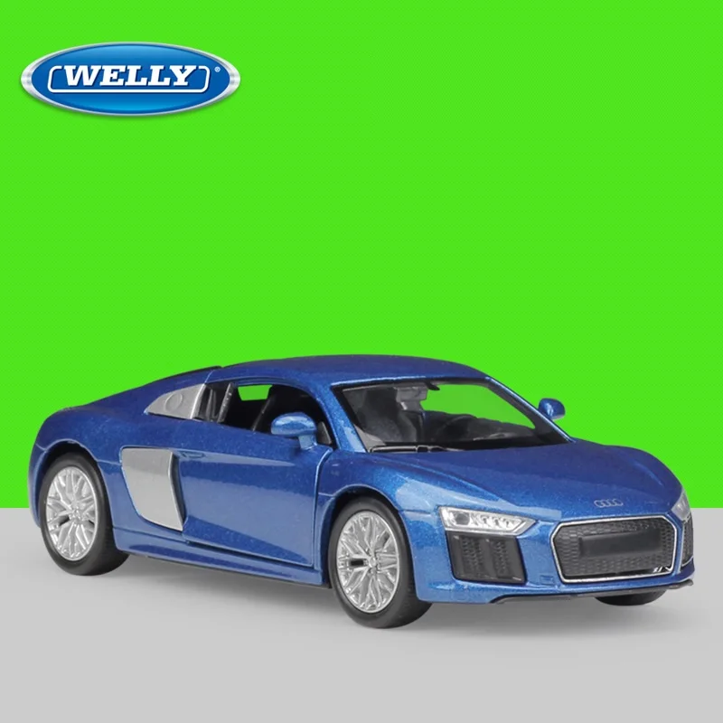 1:36 Welly Audi 2016 R8 V10 литая модель автомобиля|Наземный транспорт| |