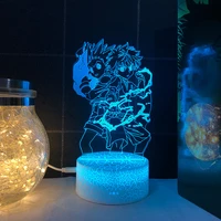 acrylic 3d led night light anime attack on titan for home room decor table lamp cool kid child gift gon and killua figure