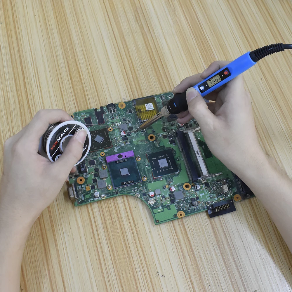 NEWACALOX ЕС/США 80 Вт Цифровой паяльник температура дисплея LCD регулируемые сварочные работы станционные инструменты без свинца 180-480C