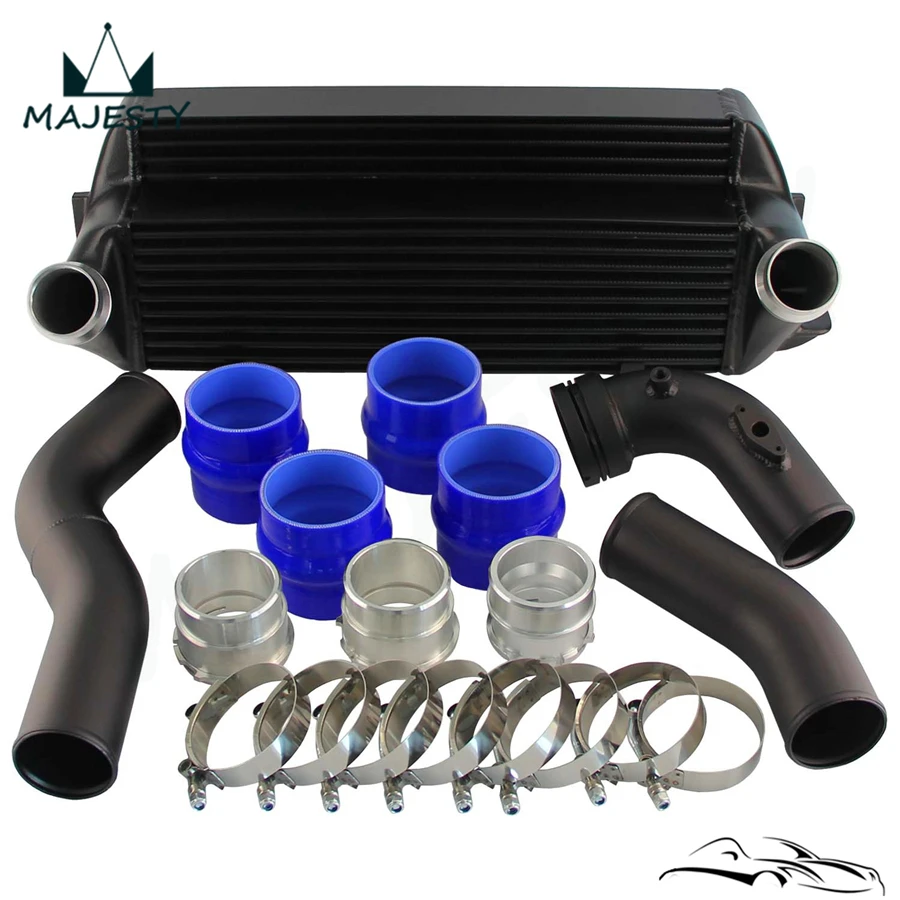 Болт на FMIC Racing Front Mount Intercooler W/Комплект алюминиевых труб подходит для серии B * MW