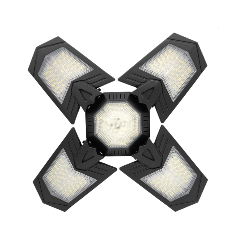 

X6HD LED Garage Lights 120W Newest 4 Panels Deformable Garage Ceiling Lights Garages Lighting Fixture for Workshops and Barns