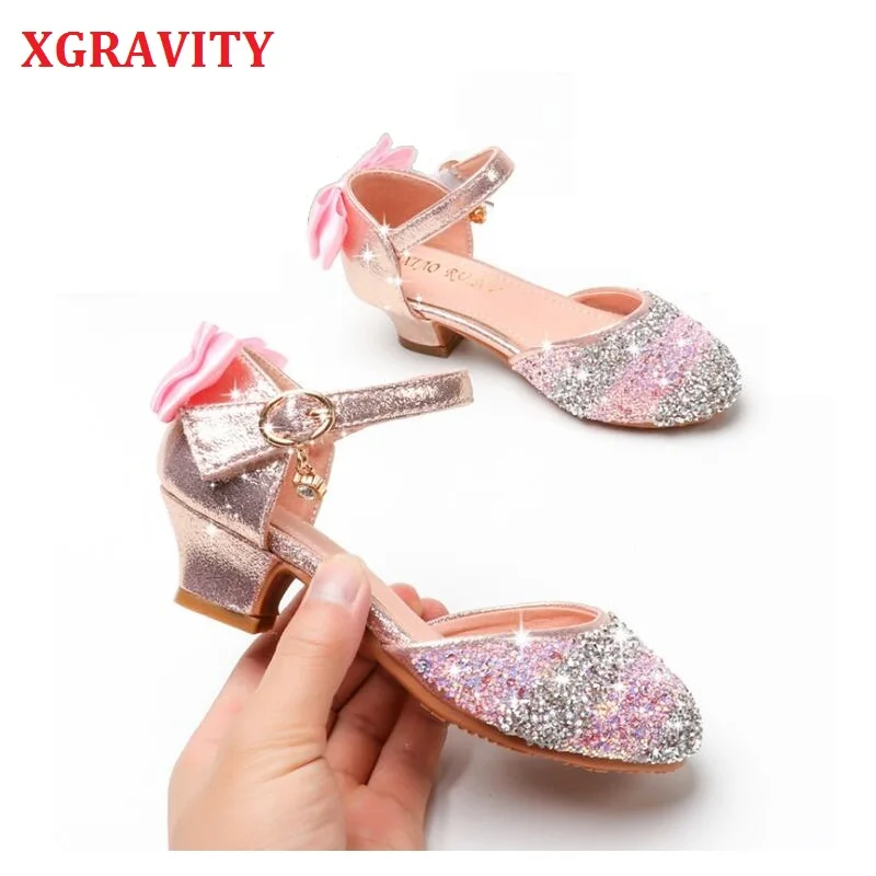 Сандалии для девочек модная обувь с бантом плоская подошва летние босоножки