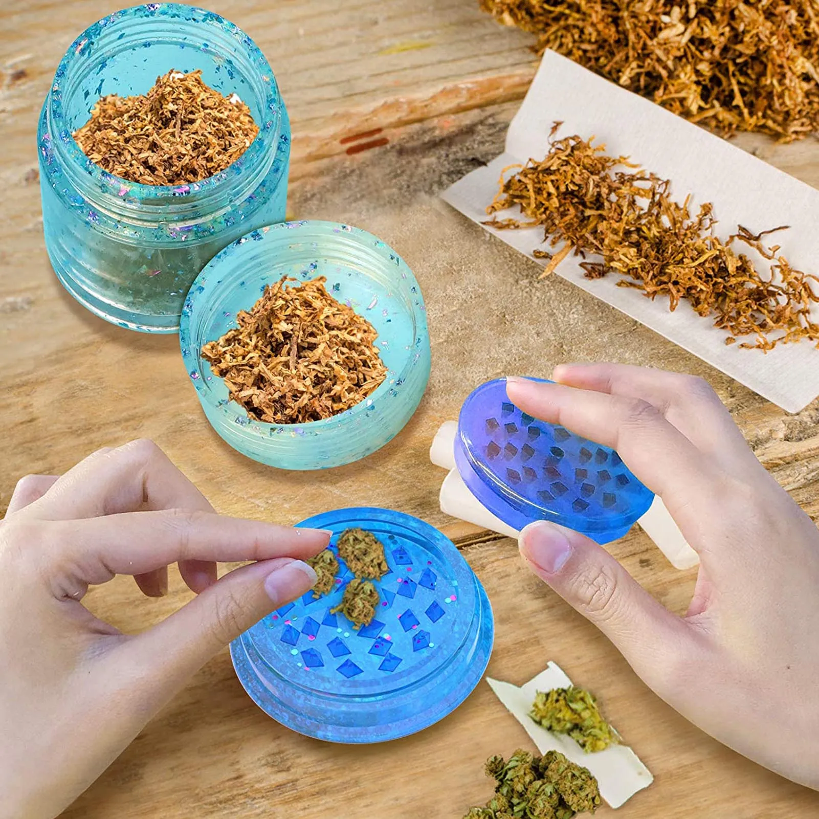 

Tobacco Grinder Leaf Herbal Herb Smoke Spice Crusher Silicone Mould DIY Crafts Making Tools Crystal Epoxy Resin Mold
