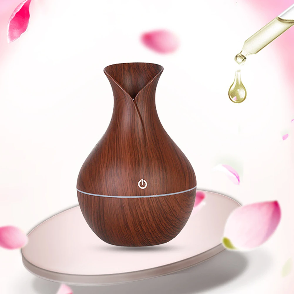 130 мл USB Электрический арома-диффузор деревянный ультразвуковой увлажнитель