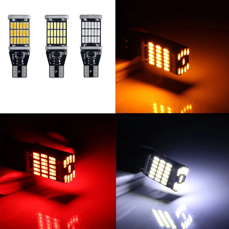 

2 шт. 1157 1156 T20 T15 Светодиодная лампа высокой мощности 4014 45smd сверхъяркая сменная лампа для автомобильного заднего хода стоп-сигнала поворота