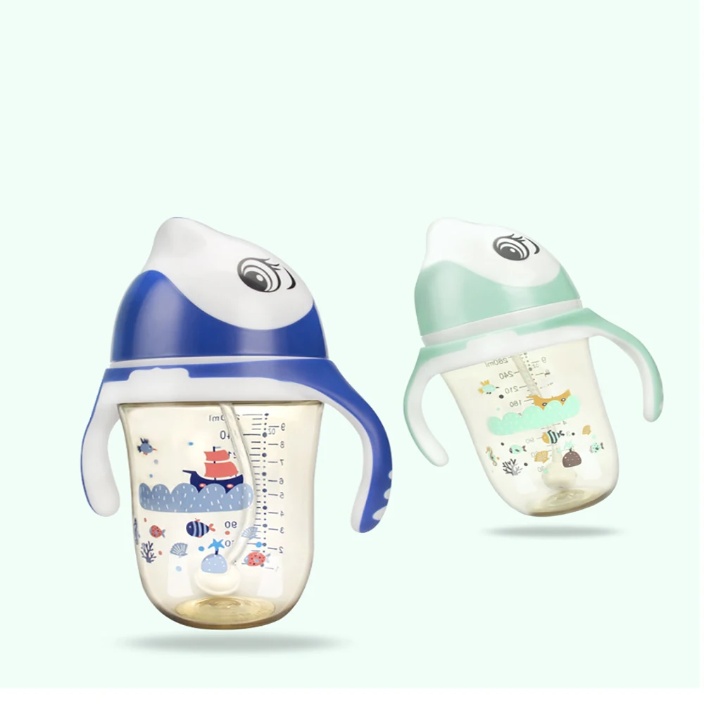 Большая креативная бутылка для кормления младенцев 280 мл материал PPSU светильник