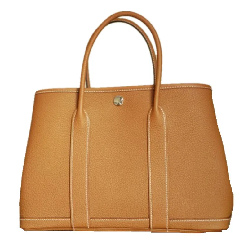 

2021 new cowhide women's single shoulder diagonal bag simple garden bag women's handbag women's shopping bag Bucket Bag