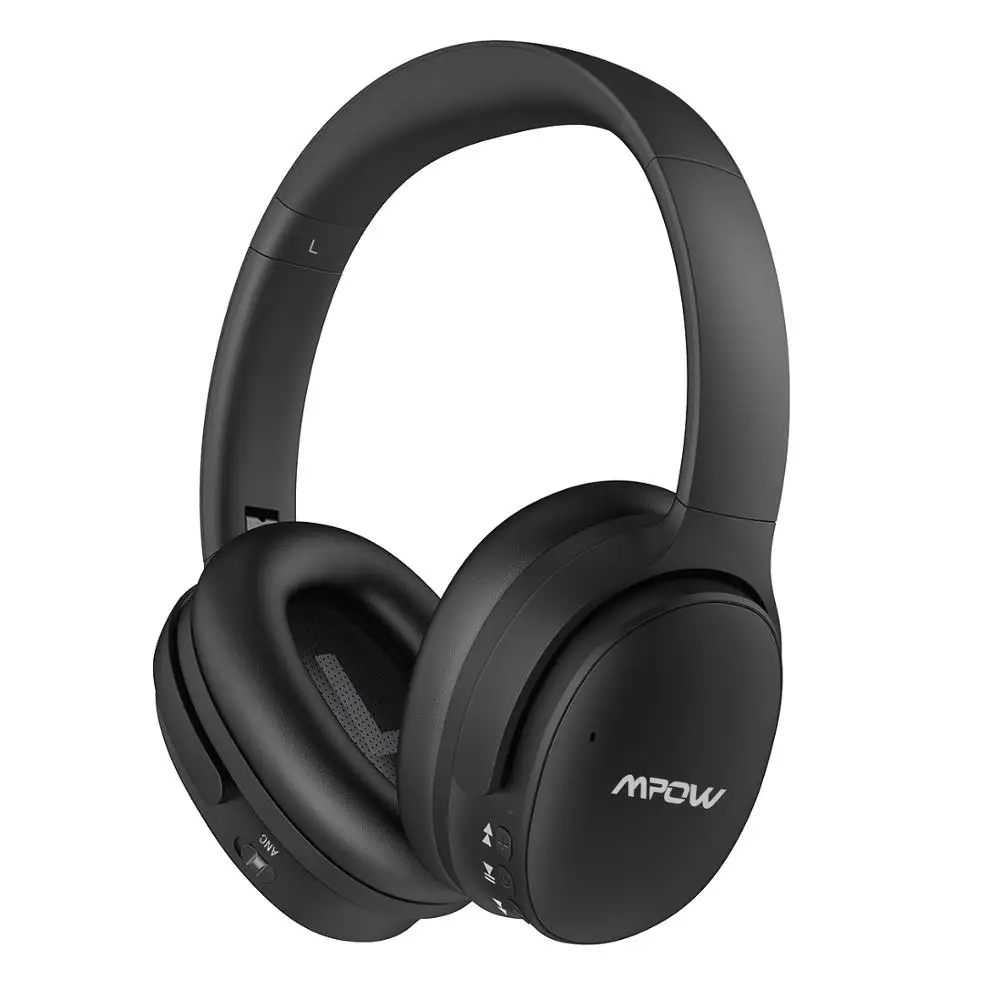 Black-AD Mpow H10 Активная Bluetooth-гарнитура с шумоподавлением HiFi стерео ANC Беспроводная проводная складная гарнитура для планшетного ПК ПК Mpow H5 - Цвет: Black-AD