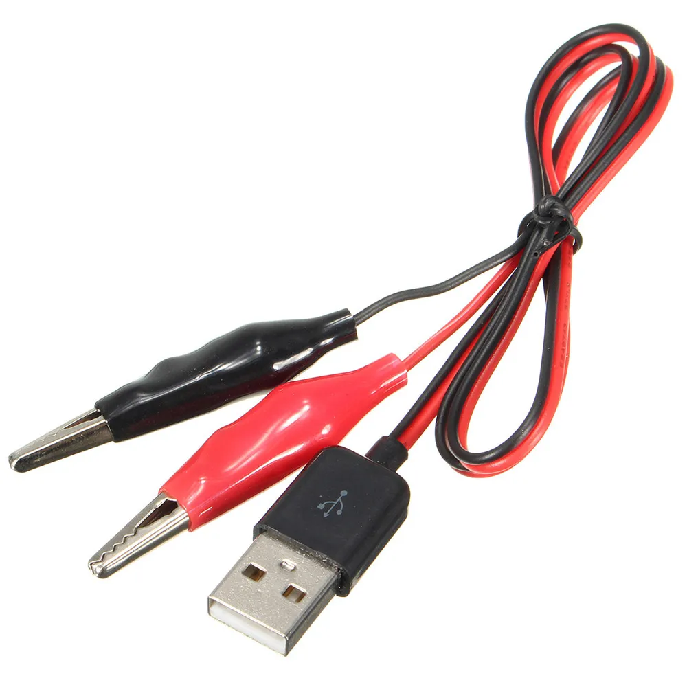 USB-разъем Мама к тестовым зажимам крокодил зажим USB папа адаптер питания провод 58