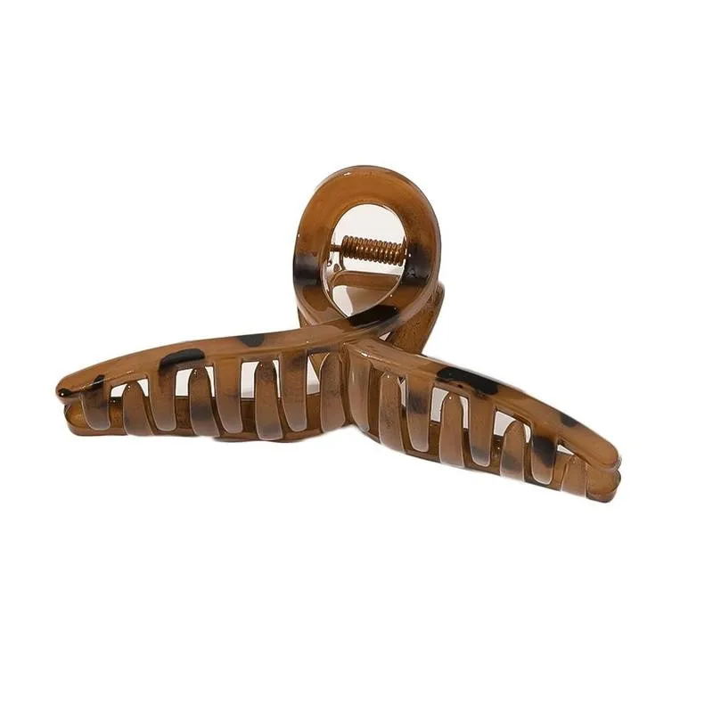 

Leopard Print Imitation Acetate Hair Clip Acrylic Hairpins Crab Hair Accessories Headdress Hair Claws Women F9F8