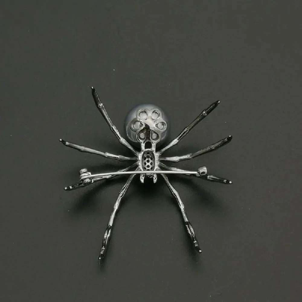 

1pc Fashion Jewelry Alloy Creative Exaggerated Accessories pin Black Spider Brooch Vintage Elegant