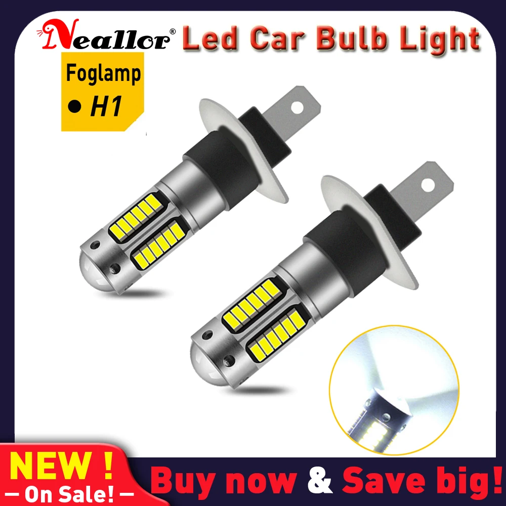 

Светодиодные Автомобильные противотуманные фары H1 H27 880 881 H3, 2 шт., мощные Сверхъяркие автомобильные лампы для холодного белого света, 12 В Drl, ...