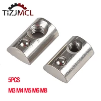 5pcs m3 m4 m5 m6 m8 roll in spring t nut rivet nutm3 m4 m5 m6 m8 for 2020 3030 4040 4545 aluminum profiles groove with ball