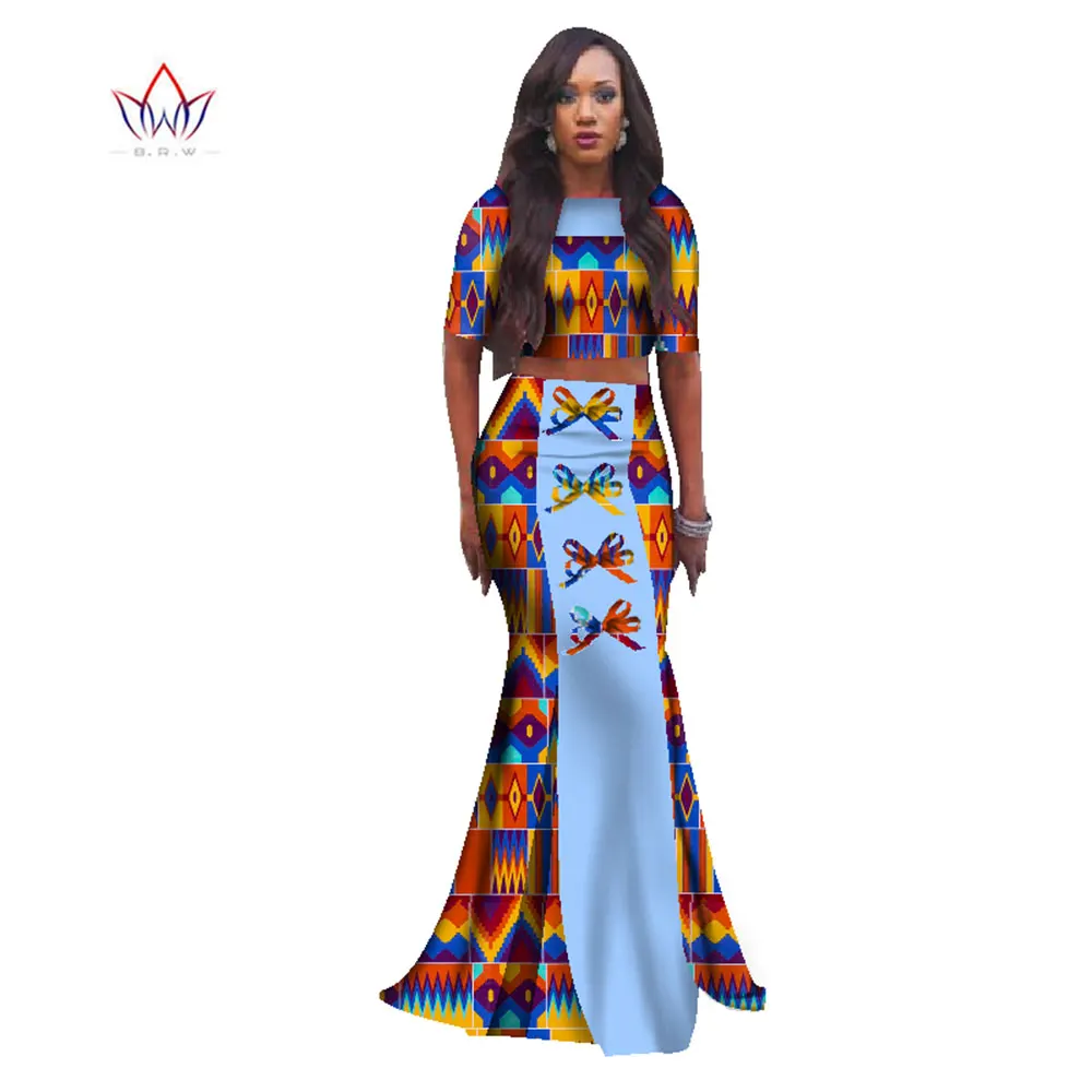 Африканская одежда для женщин базин богатый Дашики Африканский 2 штуки длинный