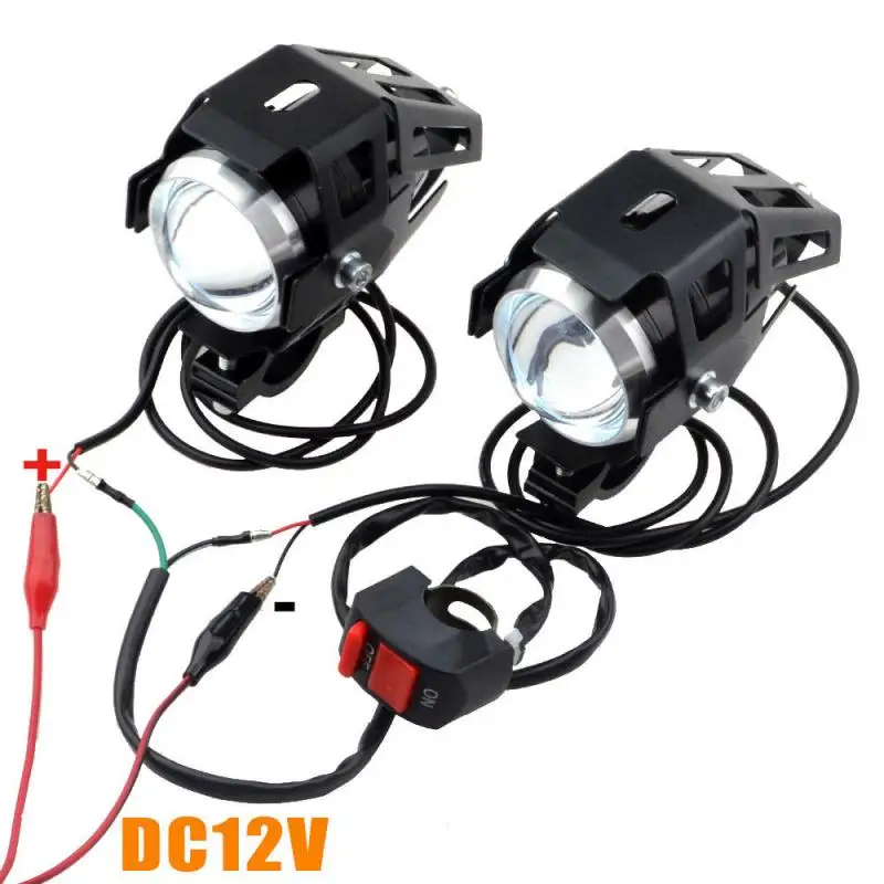 1pcs Motorcycle Headlights Mode High Beam LED U5 Fog Driving lamp Car Running Spotlight Light with Switch Bicycle light |