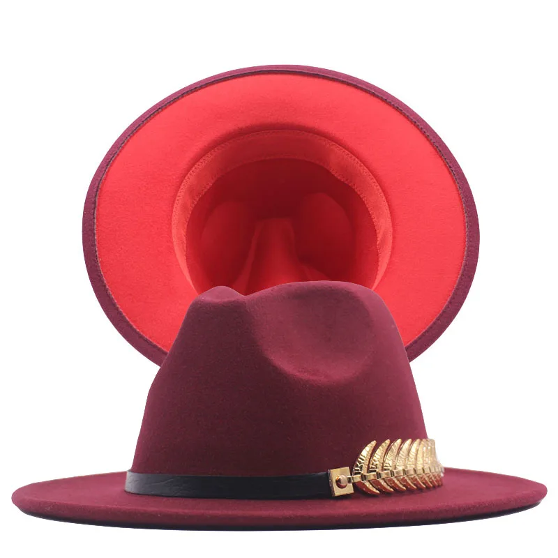 Двусторонняя фетровая шляпа для мужчин и женщин модная Федора с плоским