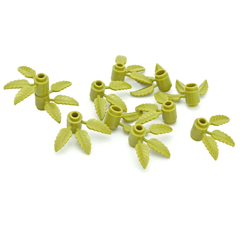 DIY растение дерево зеленый лист Творческий Круглый 1x1 с 3 бамбуковыми листьями