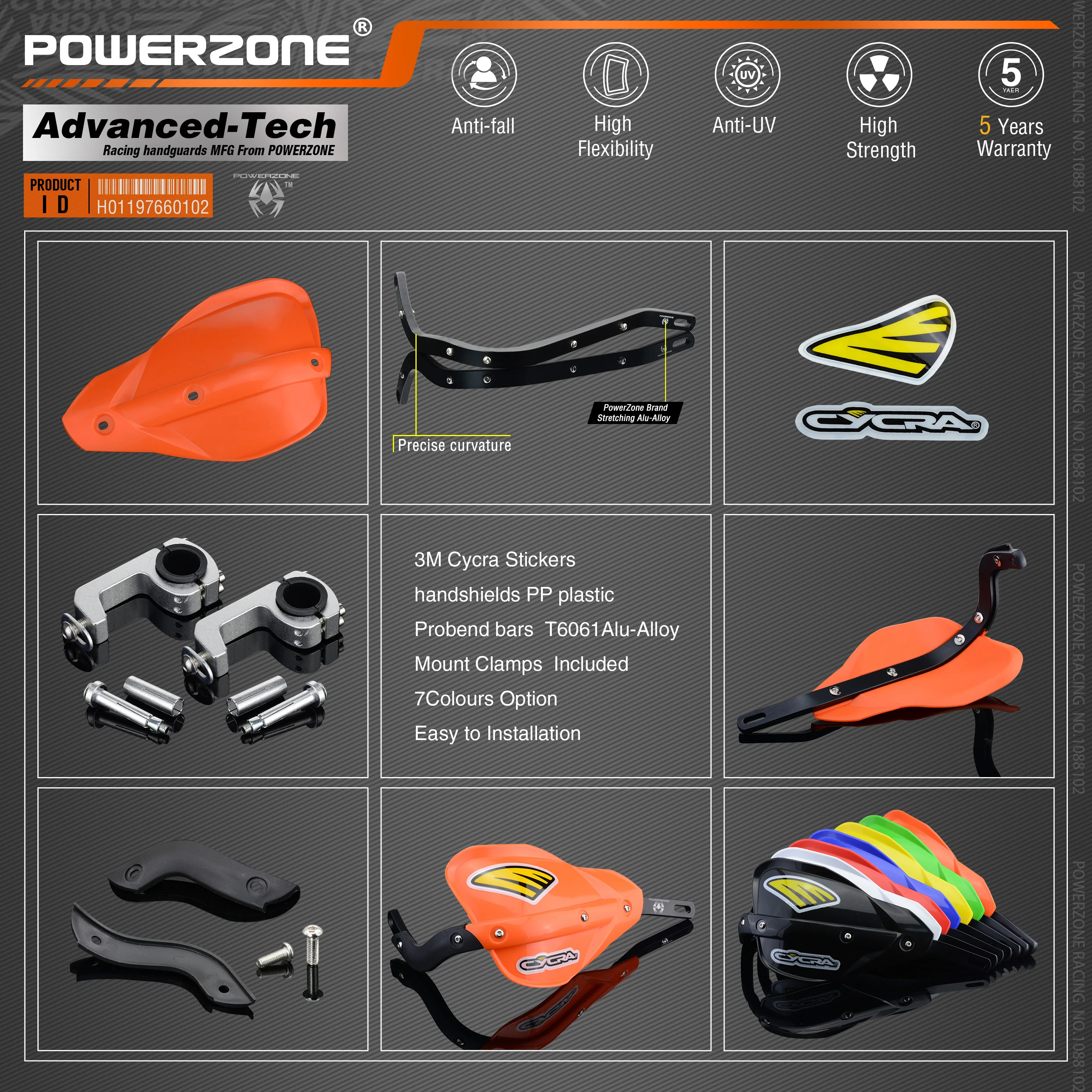 Powerzone Probend рукавицы для Honda KTM ADV EXC EnduroHusqvarna TE CRF WRF DRZ KLX Мотоцикл Байк ATV руль