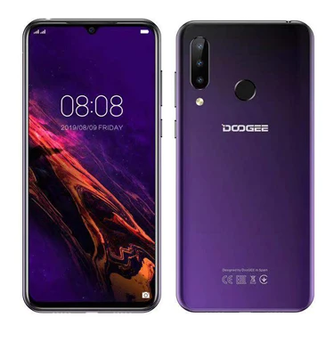 Doogee N20 мобильный телефон 6," экран капли 16 МП Тройная задняя камера 4350 мАч 4 Гб+ 64 Гб Восьмиядерный 10 Вт Зарядка 4G смартфон