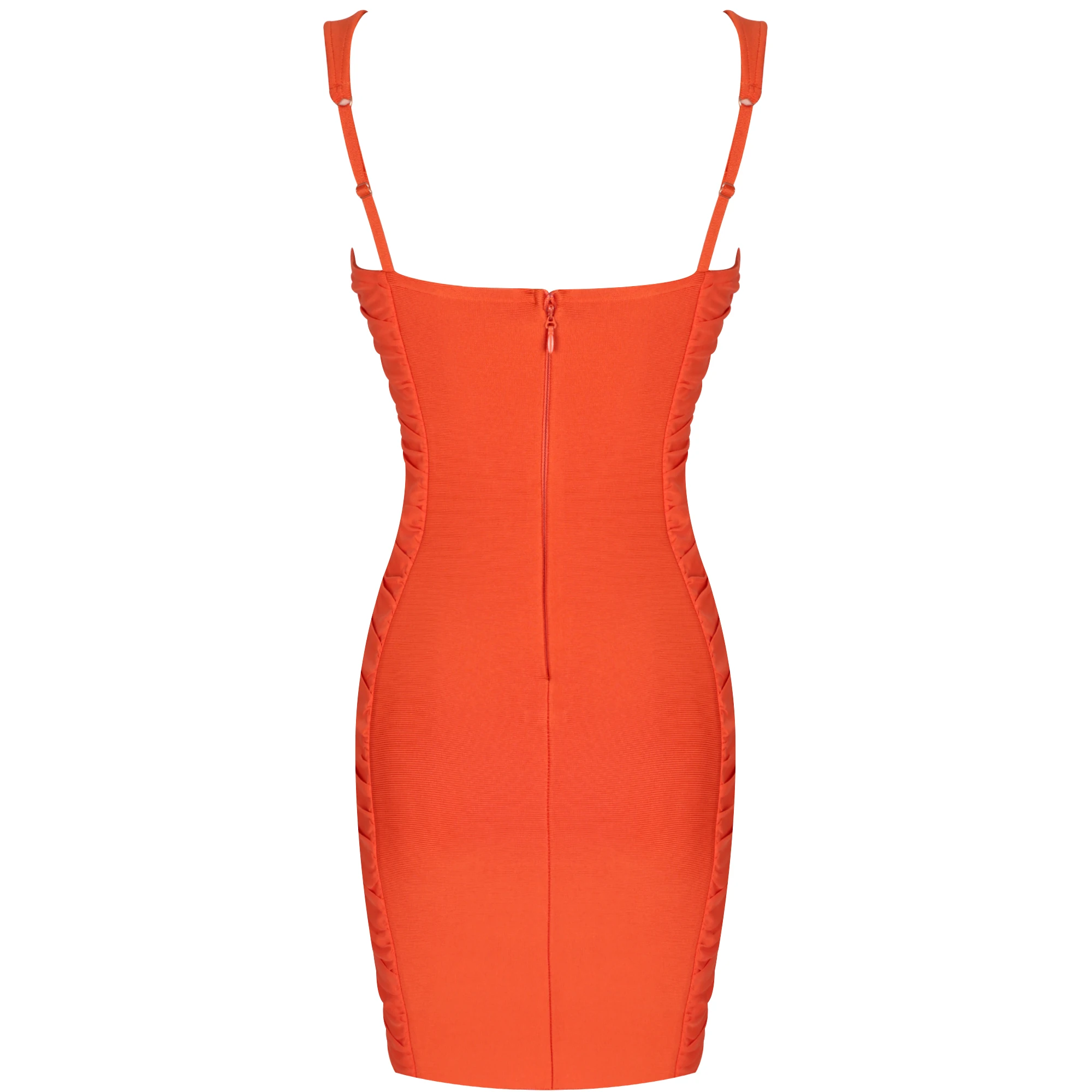

Ocstrade Orange Bandage Dress 2021 New Arrival Crystal Spaghetti Strap Bodycon Dress Women Summer Mini Sexy Club Party Dress