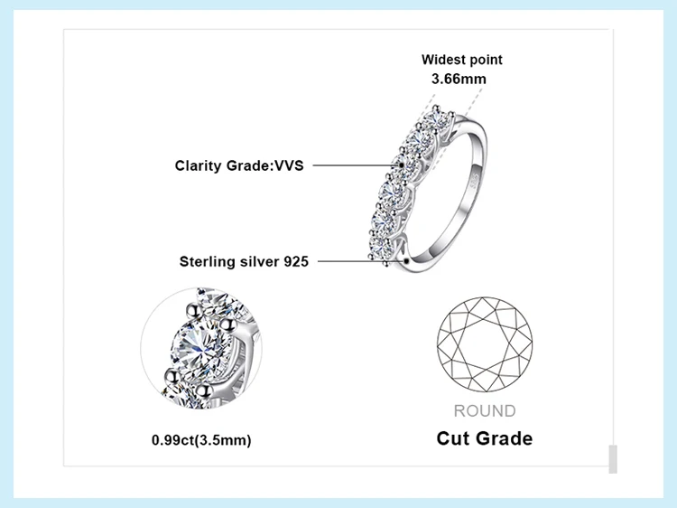 JewelryPalace невесты Кубического Циркония Обручальное кольцо 925 пробы серебро Новые Свадебные Fshion для женщин ювелирные изделия Новое поступлен