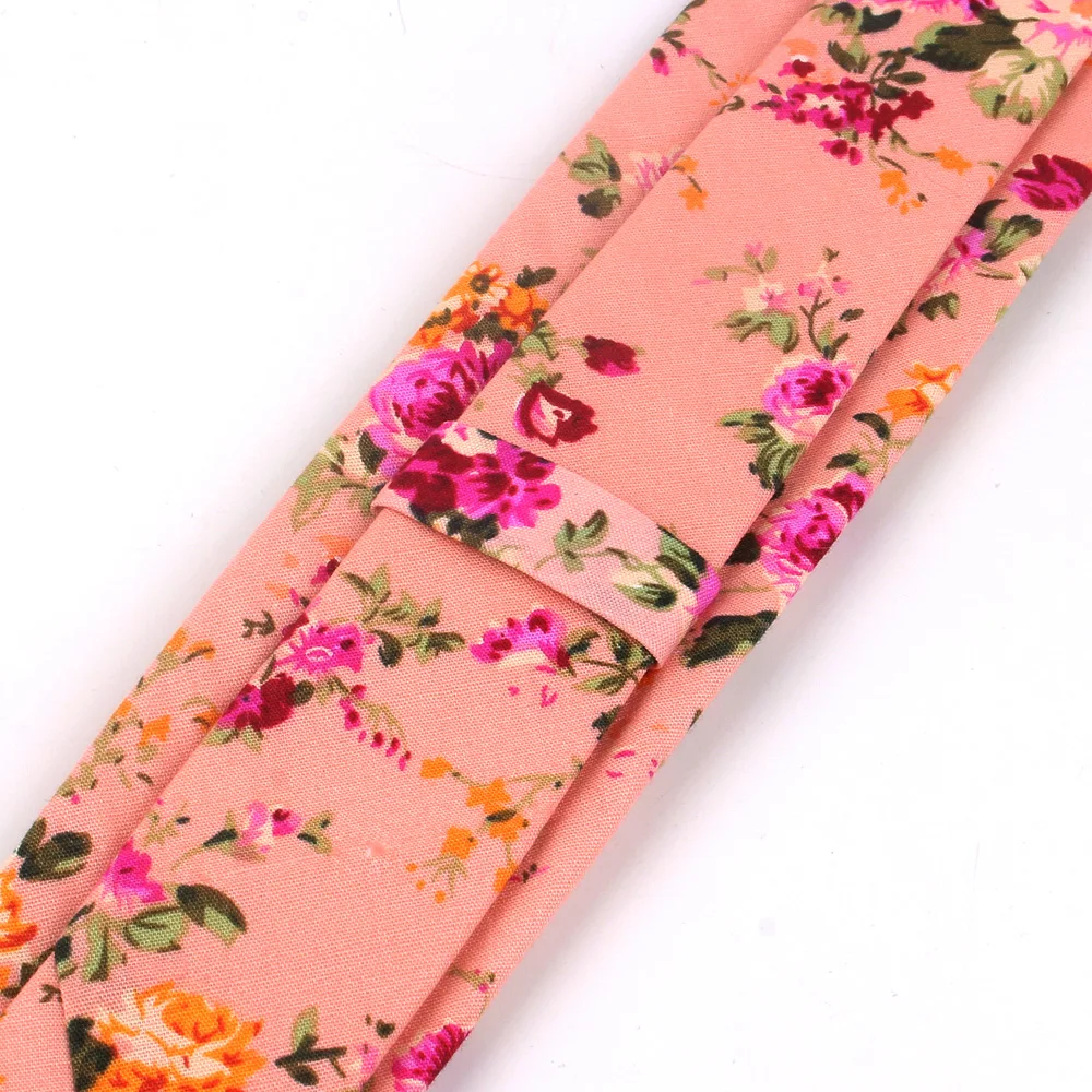 Новый Цветочный галстук для мужчин и женщин узкий хлопковый на шею свадьбы