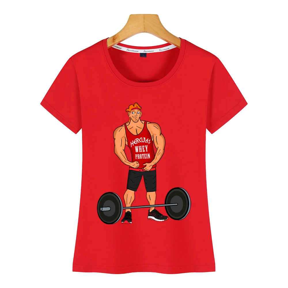 Женская хлопковая Футболка hercules белая футболка с сывороточным протеином | одежда