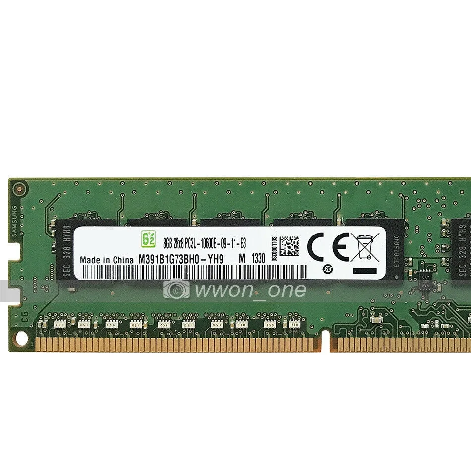 

SHELI 8GB 2Rx8 PC3L-10600E DDR3 1333Mhz 240Pin ECC Unbuffered Server Memory